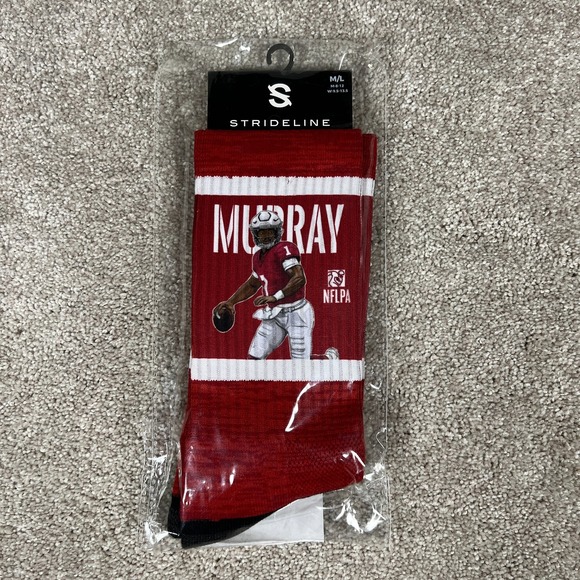 Strideline Mens Size M/L Kyler Murray Arizona Cardinals Player Action Crew Socks - Picture 1 of 3